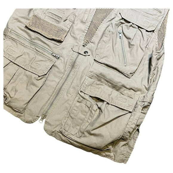 Banana Republic Men Safari Travel Vest Photographer Fishing Cargo 16+ Pockets L - Picture 4 of 16